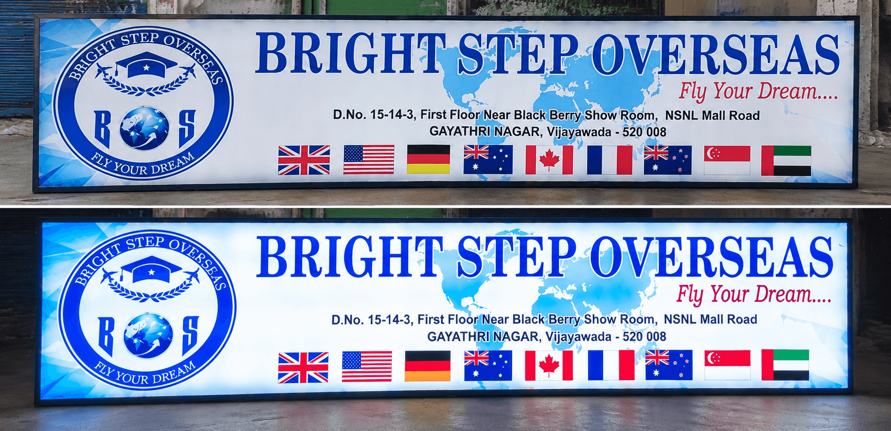 Backlit Sign Boards - Premium Signage by MK Ads Vijayawada - Make Your Message Shine